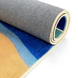 Wilton-Teppich - Nelson (blau/mehrfarbig)
