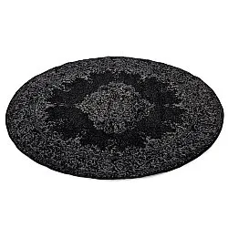 Rund Teppich - Peking (schwarz)
