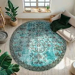 Rund Teppich - Rosalie (blau)