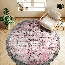 Tapis rond - Rosalie (rose)