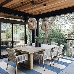 Teppich für innen und außen - Santana (blau)