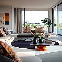 Wilton-Teppich - Taos (weiß/schwarz/grau)