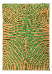 Wilton-Teppich - Zebra (grün/orange)