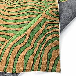 Wilton-Teppich - Zebra (grün/orange)