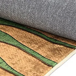 Wilton-Teppich - Zebra (grün/orange)