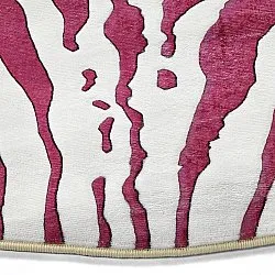 Tapis rond - Zebra (rose)