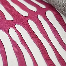 Tapis rond - Zebra (rose)