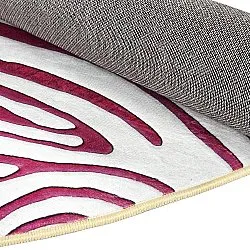 Tapis rond - Zebra (rose)