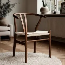 Chaise - Alta (noyer/beige) - 2 pièces