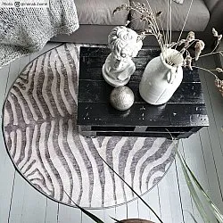 Rund Teppich - Zebra