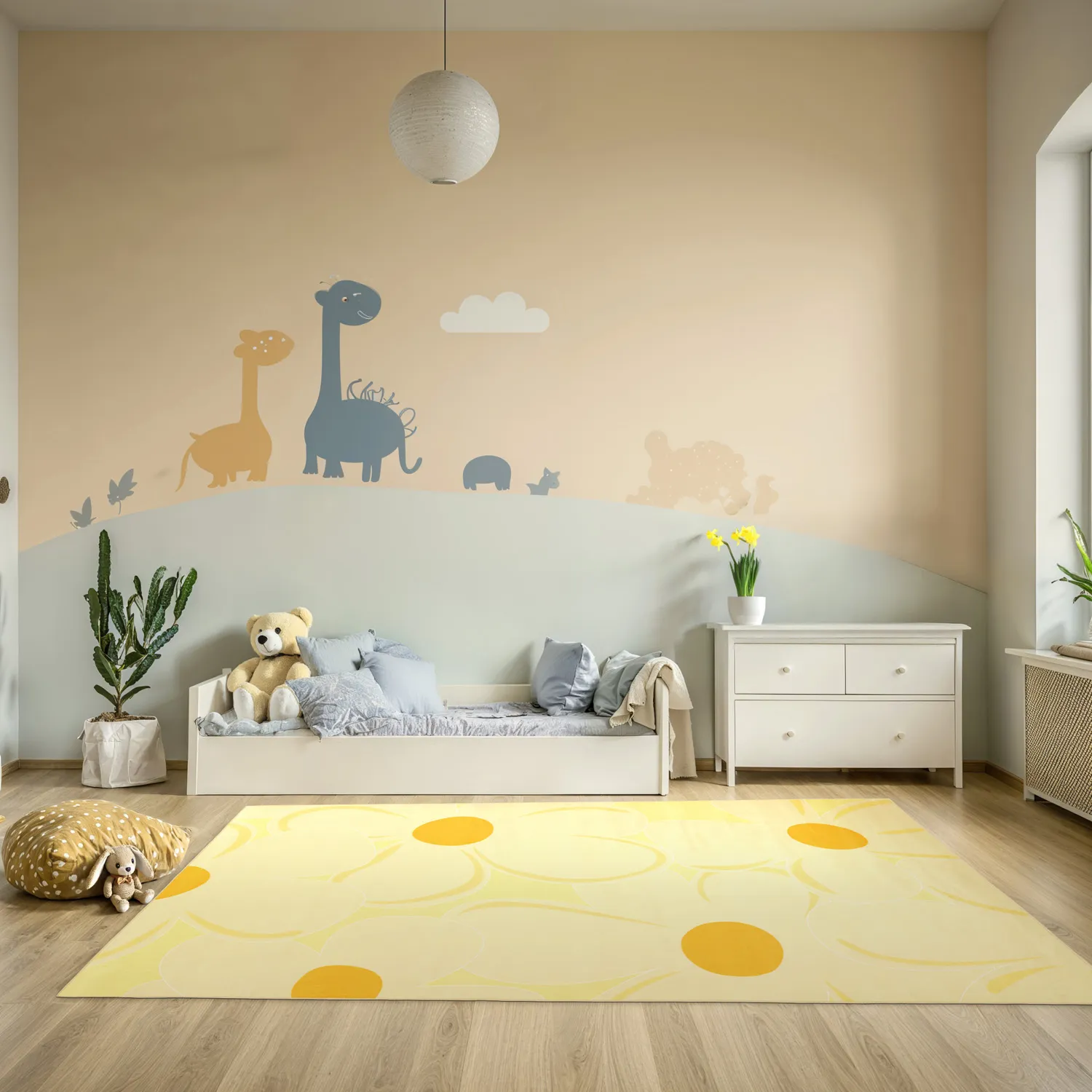 Wilton-Teppich - Honfleur (gelb/mehrfarbig)