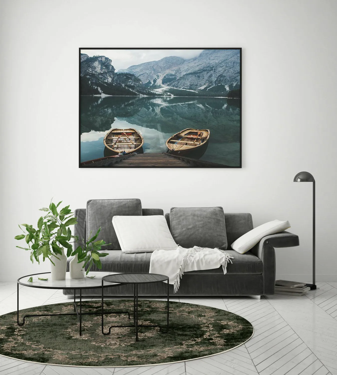 Rund Teppich - Taknis (dunkelgrün)