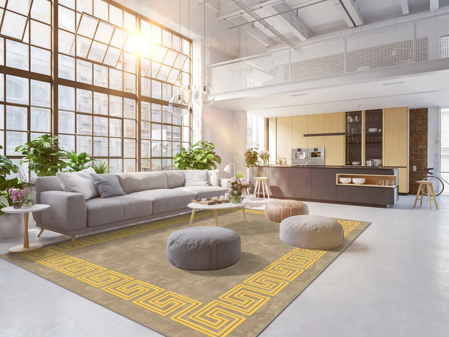 Wilton-Teppich - Myra (beige/gelb)