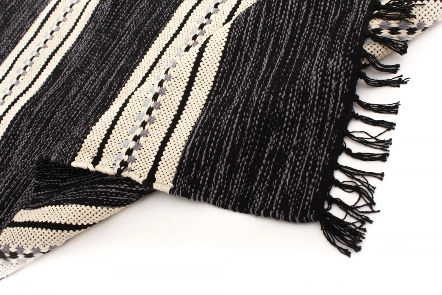 Flickenteppich - Kajsa (schwarz)