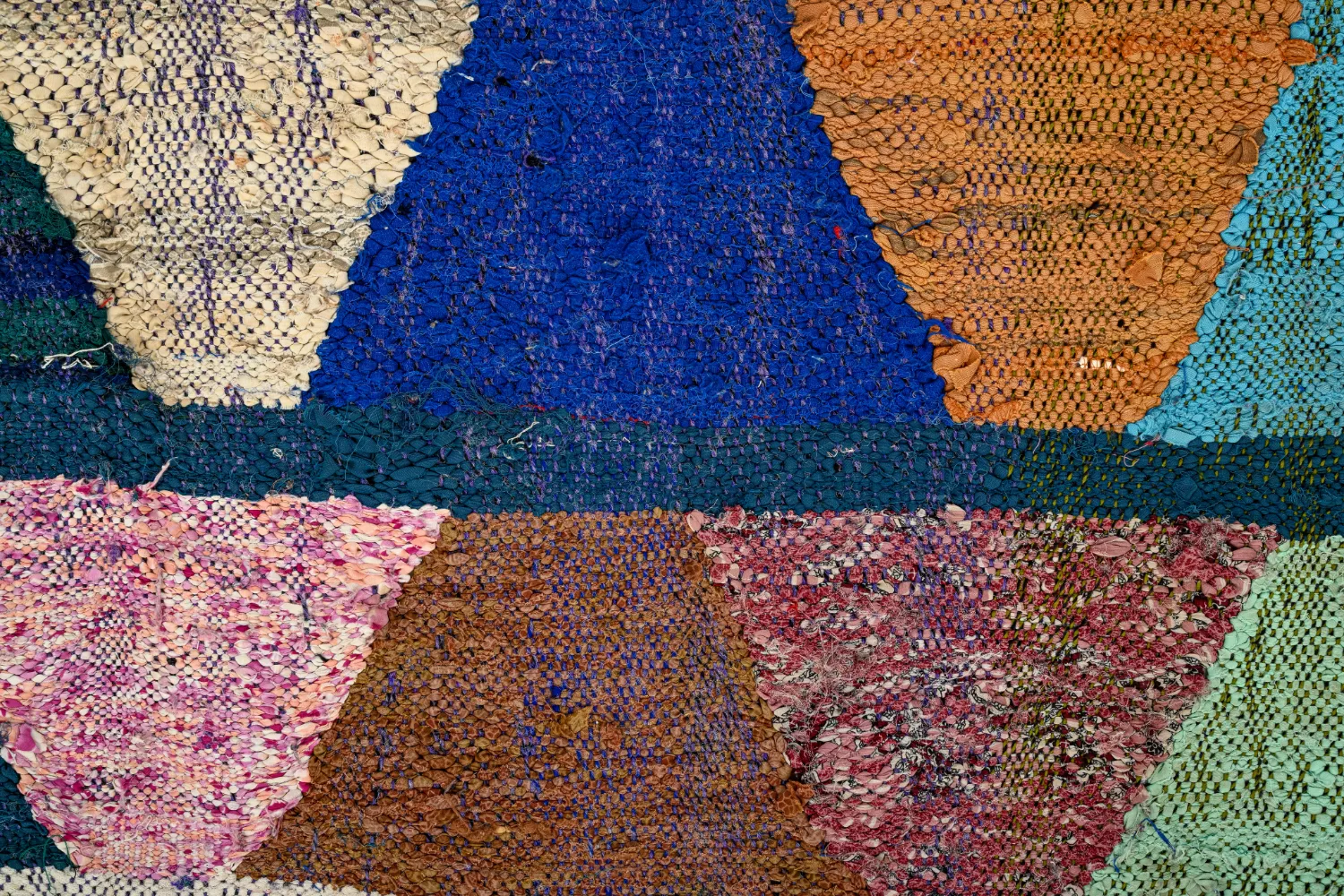 Marockansk Boucherouite-matta 140 x 290 cm