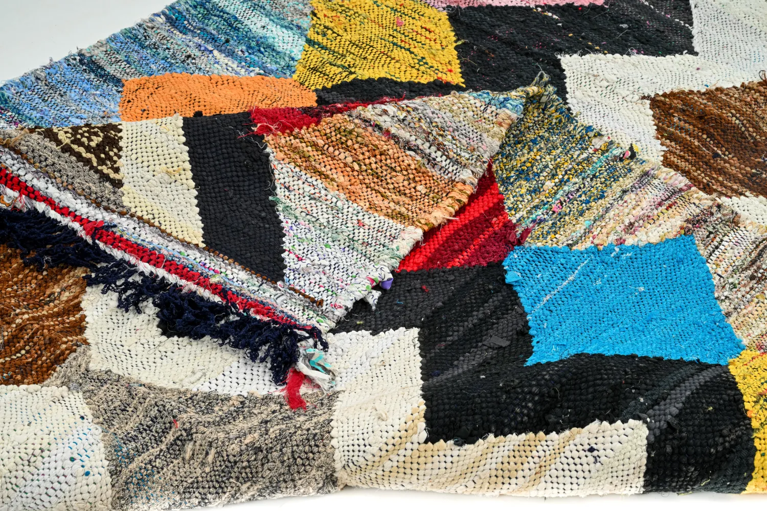 Marockansk Boucherouite-matta 140 x 270 cm