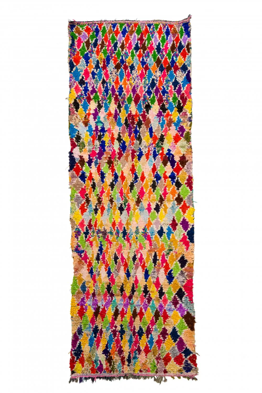 Tapis berbère marocain Boucherouite 120 x 335 cm