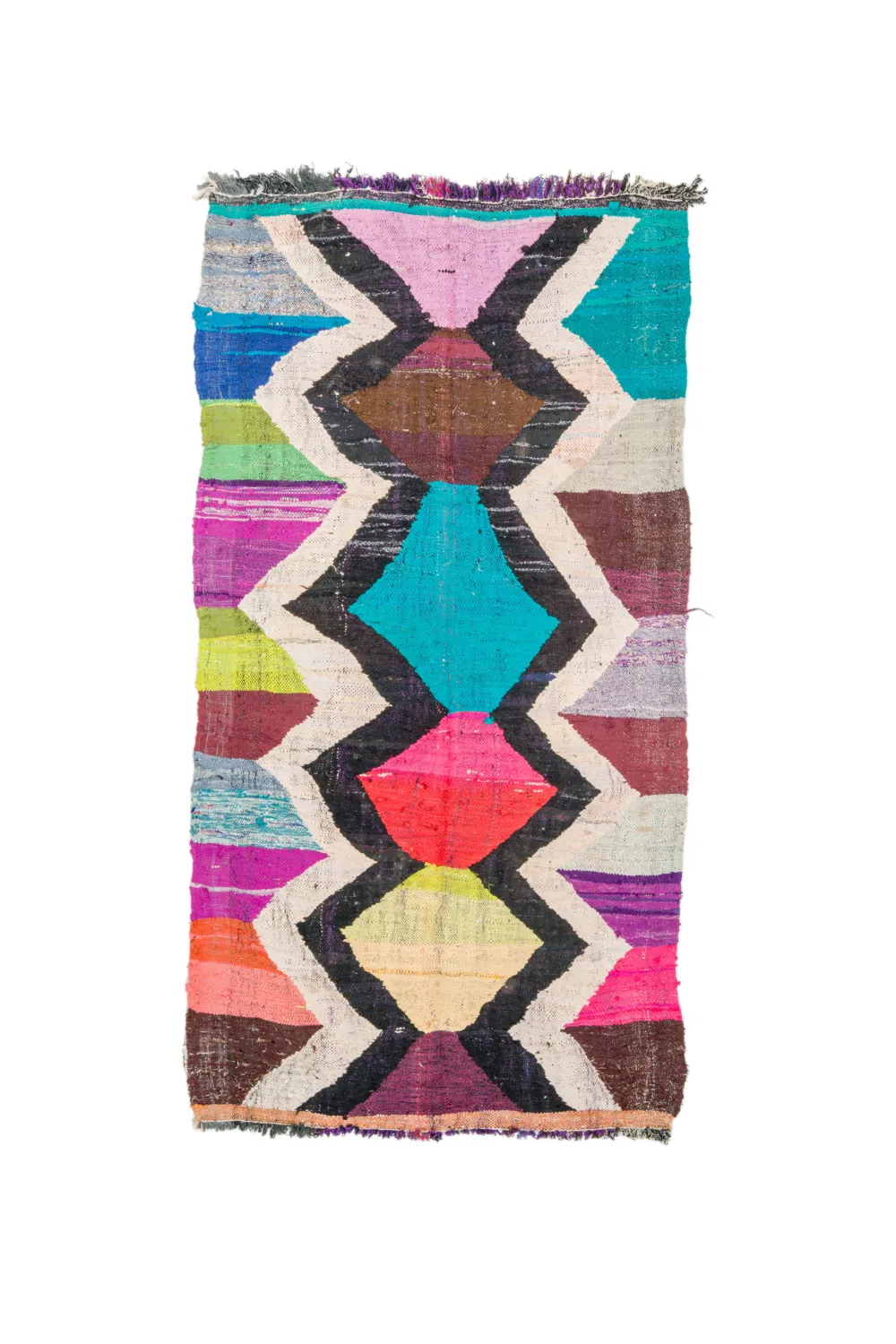 Marockansk Boucherouite-matta 135 x 245 cm