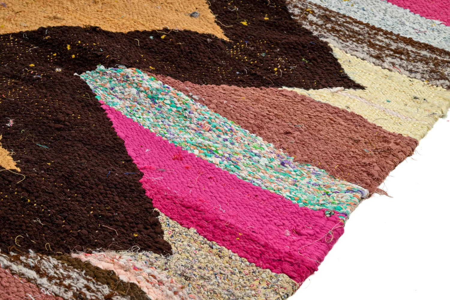 Tapis berbère marocain Boucherouite 155 x 260 cm