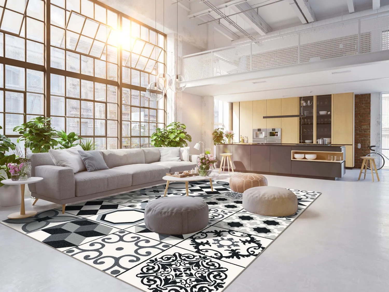 Tapis Wilton - Avent (beige/noir)