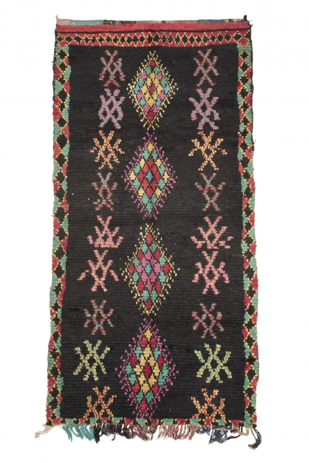 Marokkanischer Berber Teppich Boucherouite 320 x 150 cm