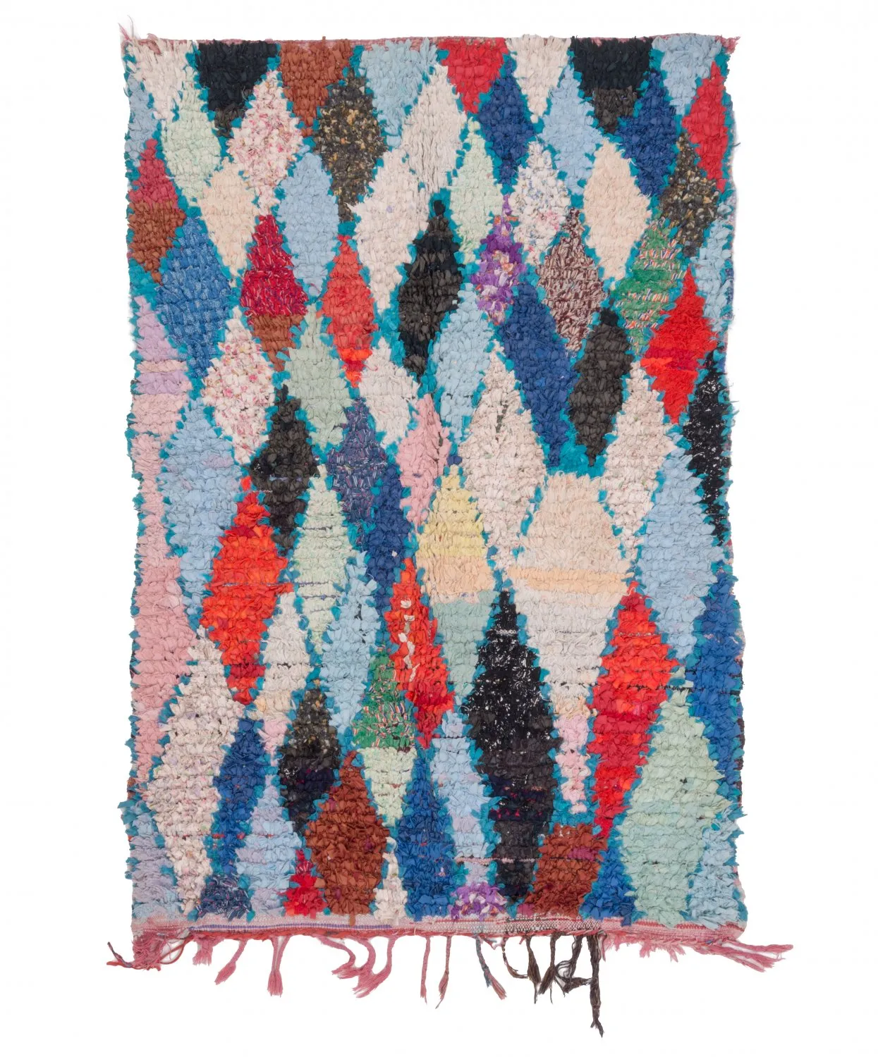 Marokkanischer Berber Teppich Boucherouite 200 x 130 cm