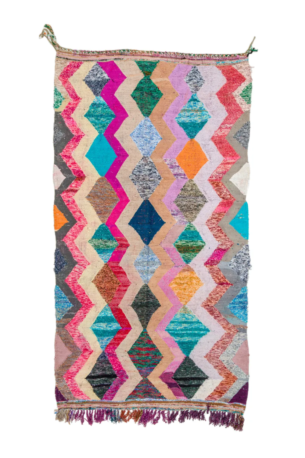 Marockansk Boucherouite-matta 135 x 260 cm