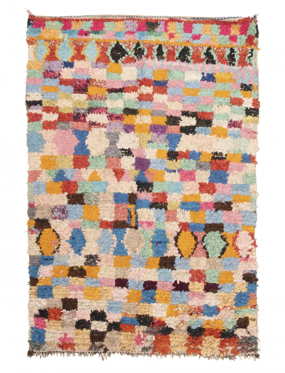 Marokkanische Berber Teppich Boucherouite 235 x 160 cm