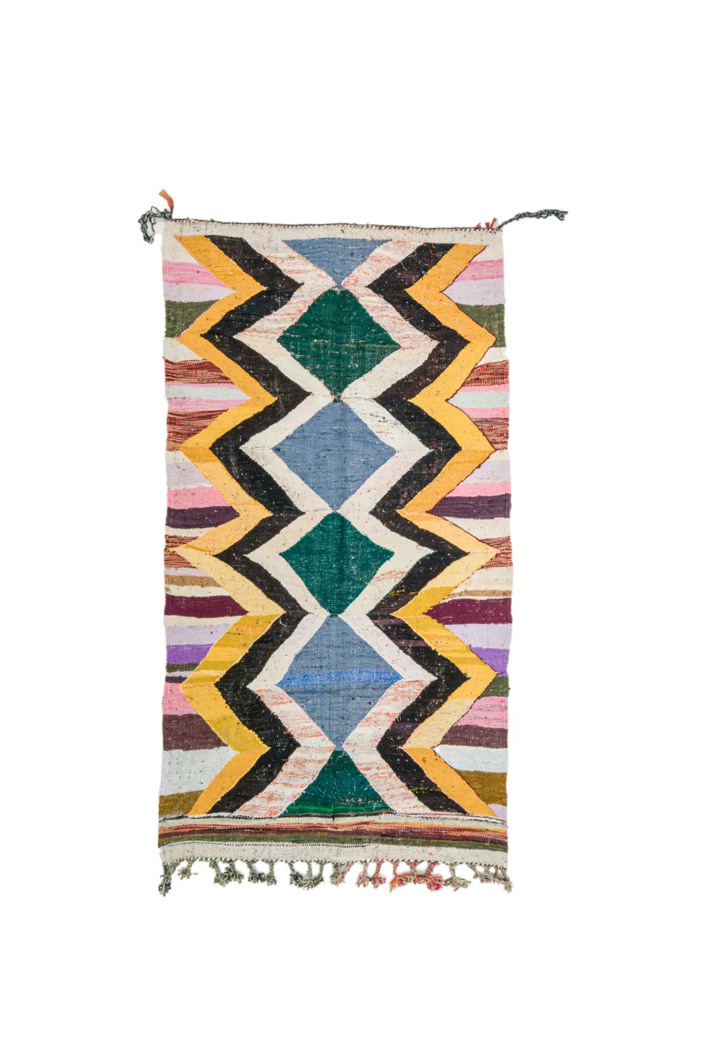 Marockansk Boucherouite-matta 135 x 260 cm