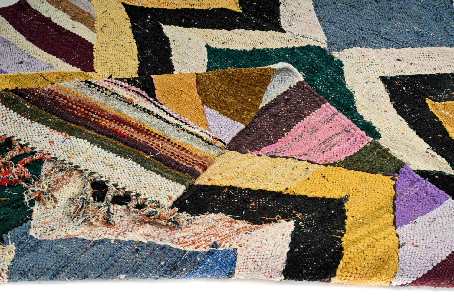 Marockansk Boucherouite-matta 135 x 260 cm