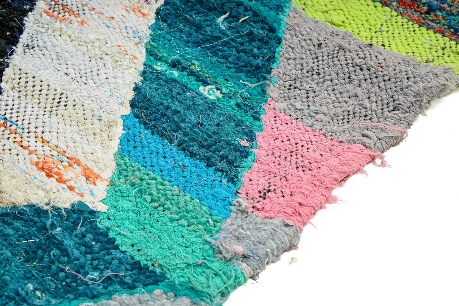 Marockansk Boucherouite-matta 140 x 260 cm