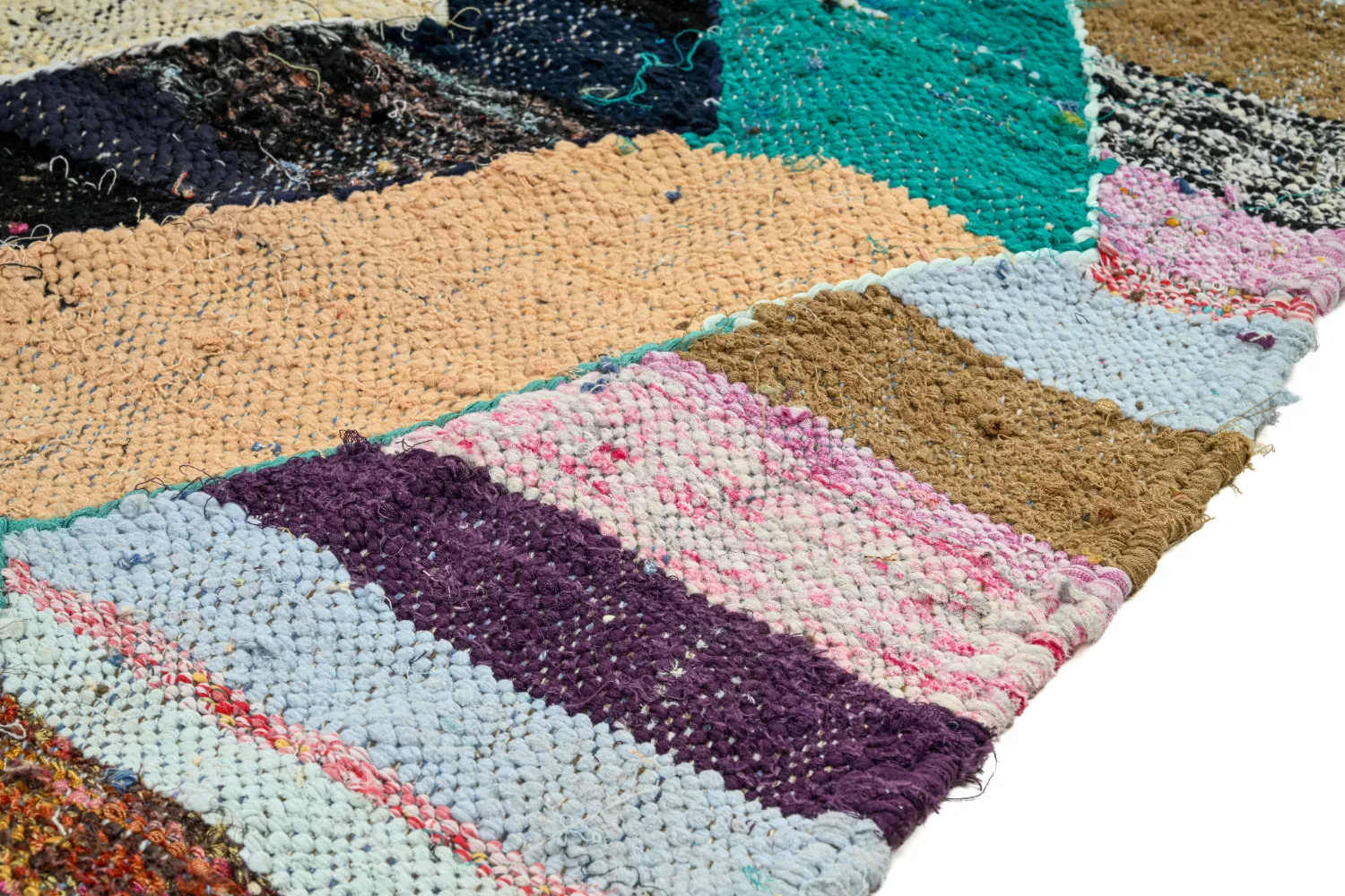 Tapis berbère marocain Boucherouite 140 x 265 cm