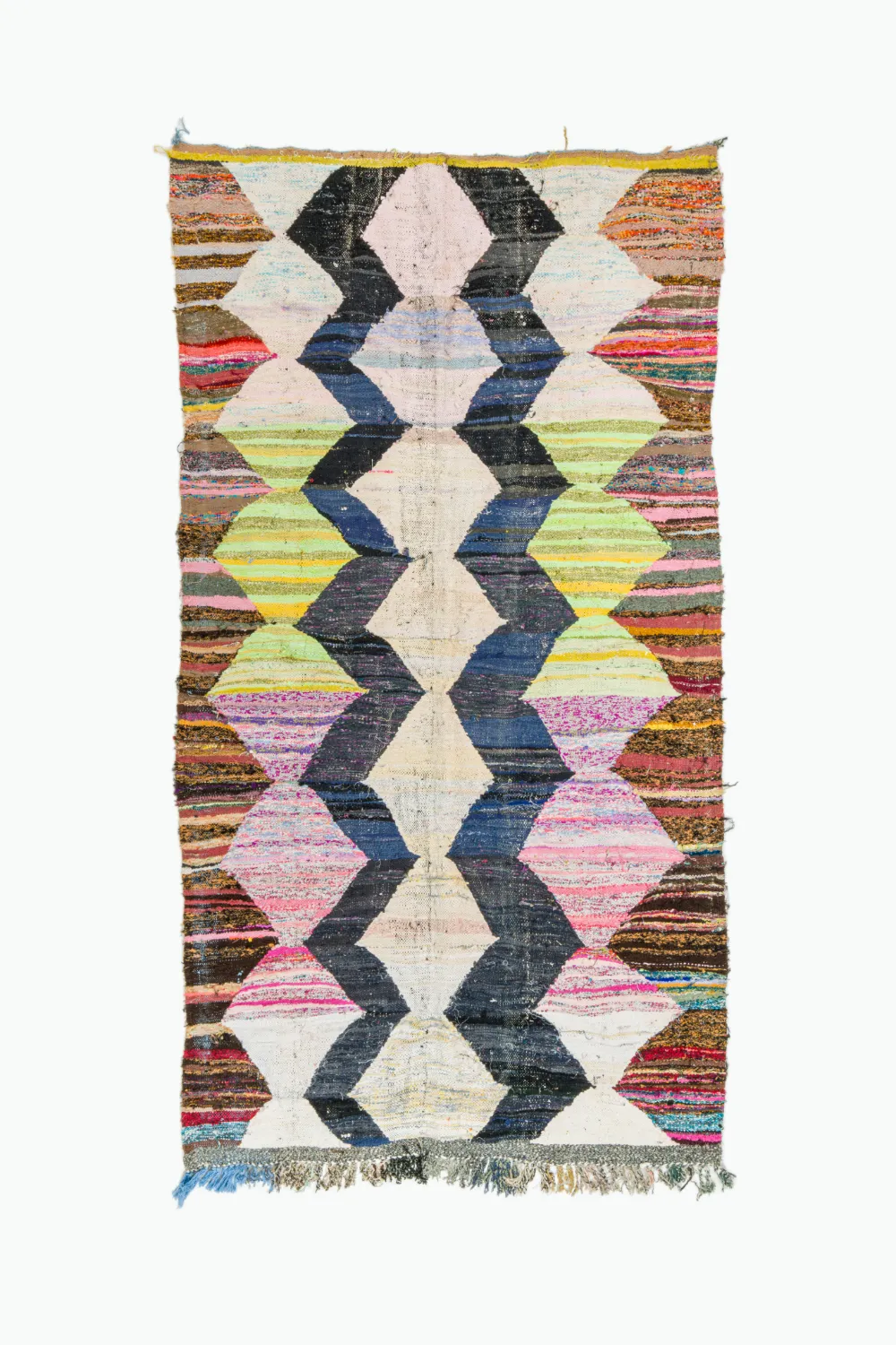 Tapis berbère marocain Boucherouite 155 x 285 cm