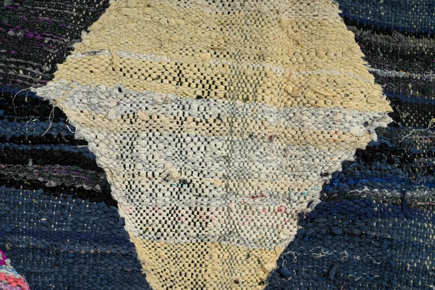 Tapis berbère marocain Boucherouite 155 x 285 cm