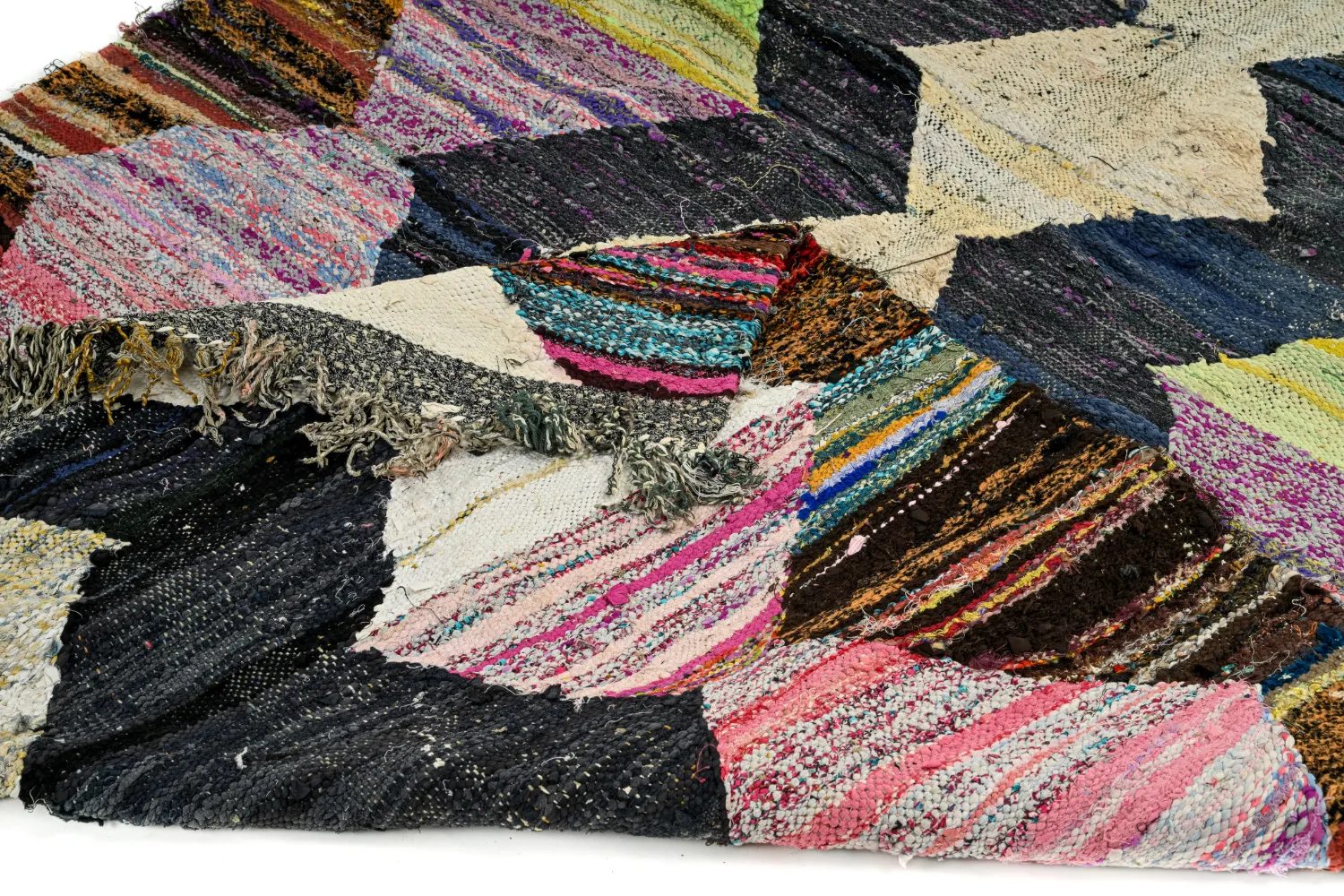 Tapis berbère marocain Boucherouite 155 x 285 cm