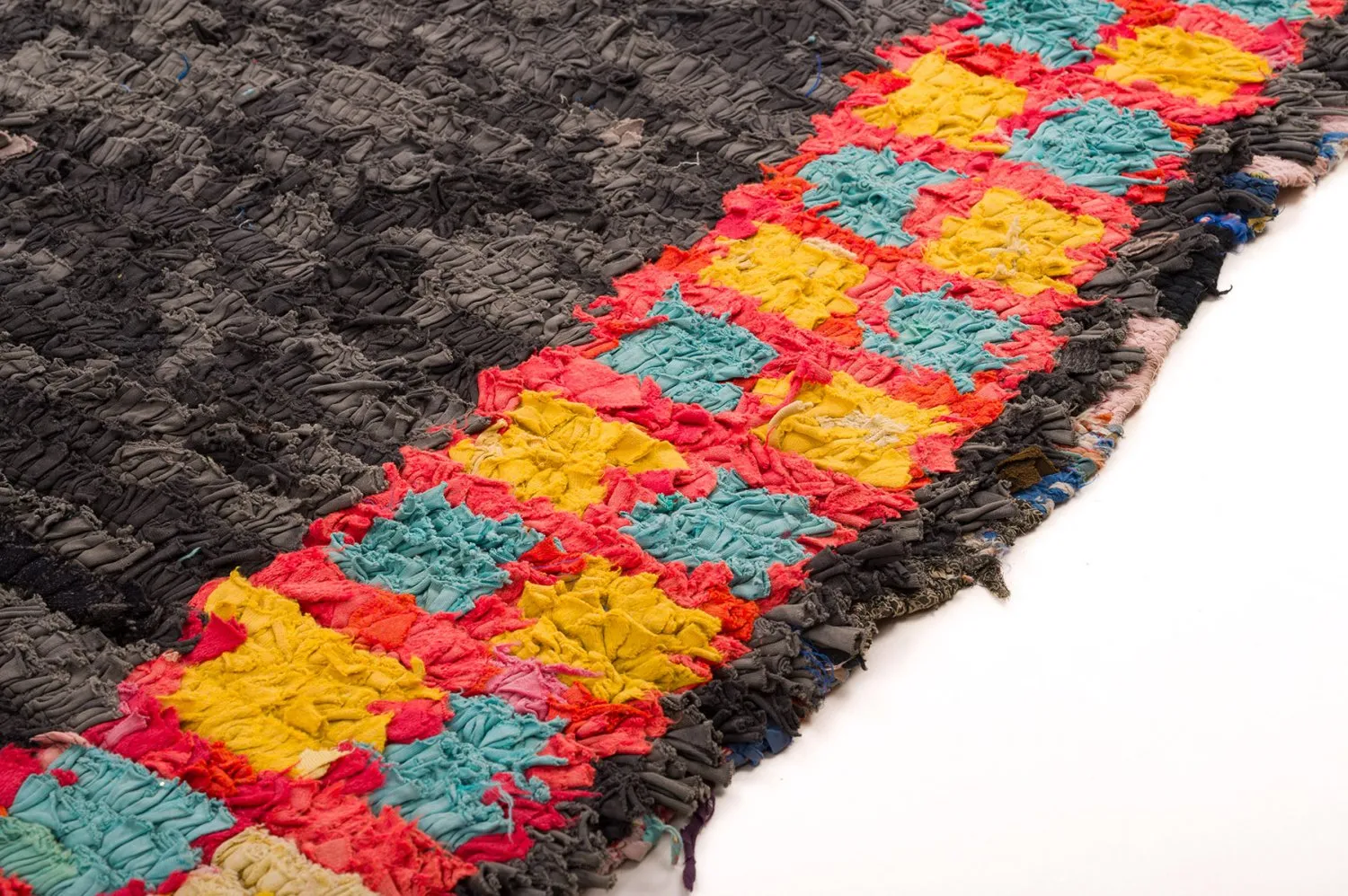 Marokkanischer Berber Teppich Boucherouite 135 x 290 cm