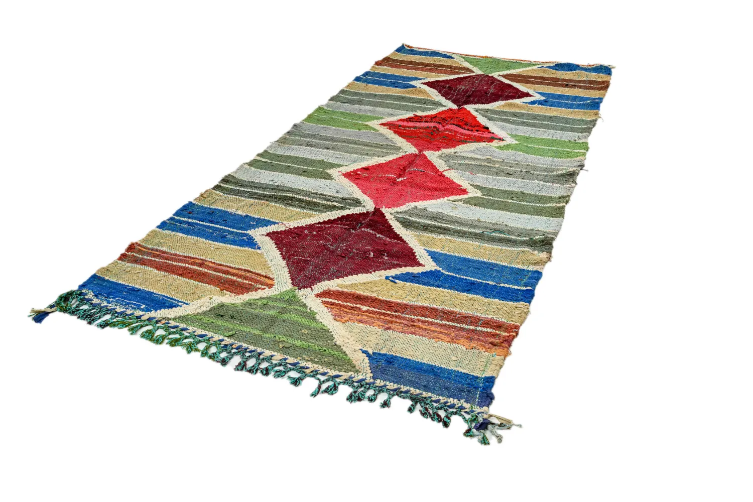 Marockansk Boucherouite-matta 120 x 280 cm