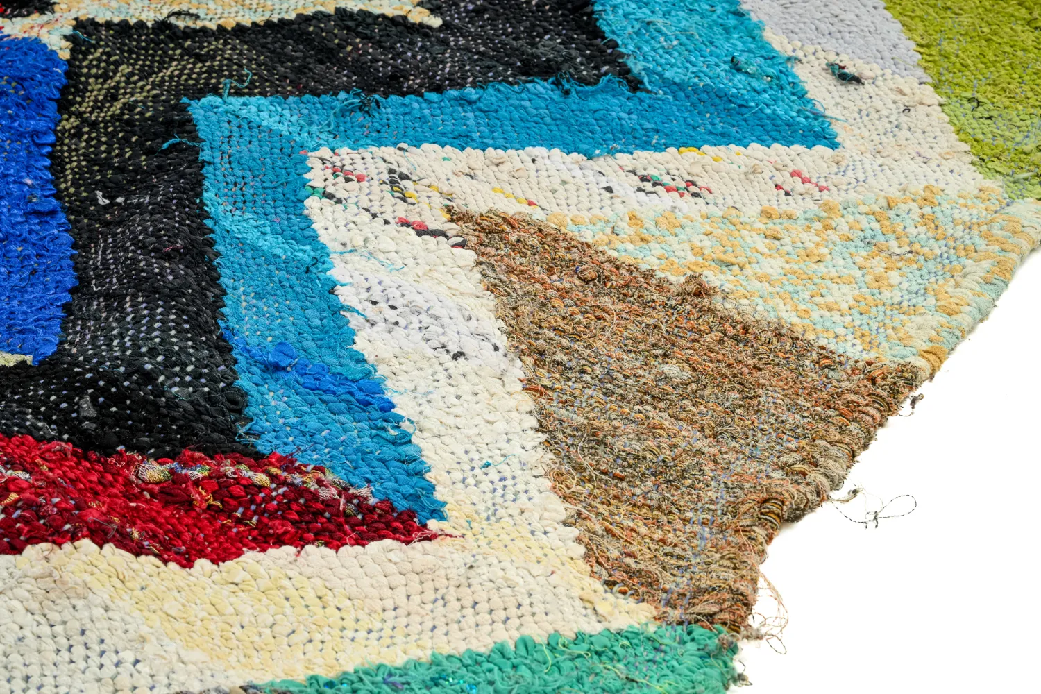 Marockansk Boucherouite-matta 125 x 250 cm