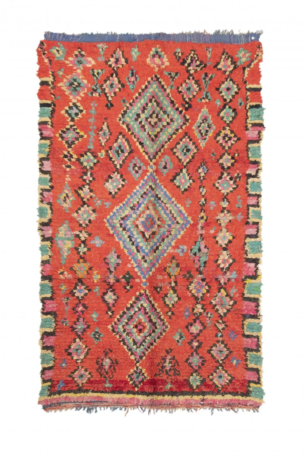 Marokkanischer Berber Teppich Boucherouite 245 x 140 cm