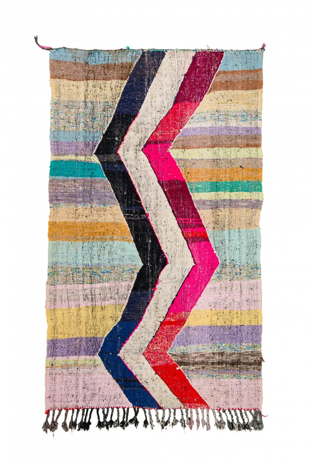 Marokkanischer Berber Teppich Boucherouite 125 x 220 cm