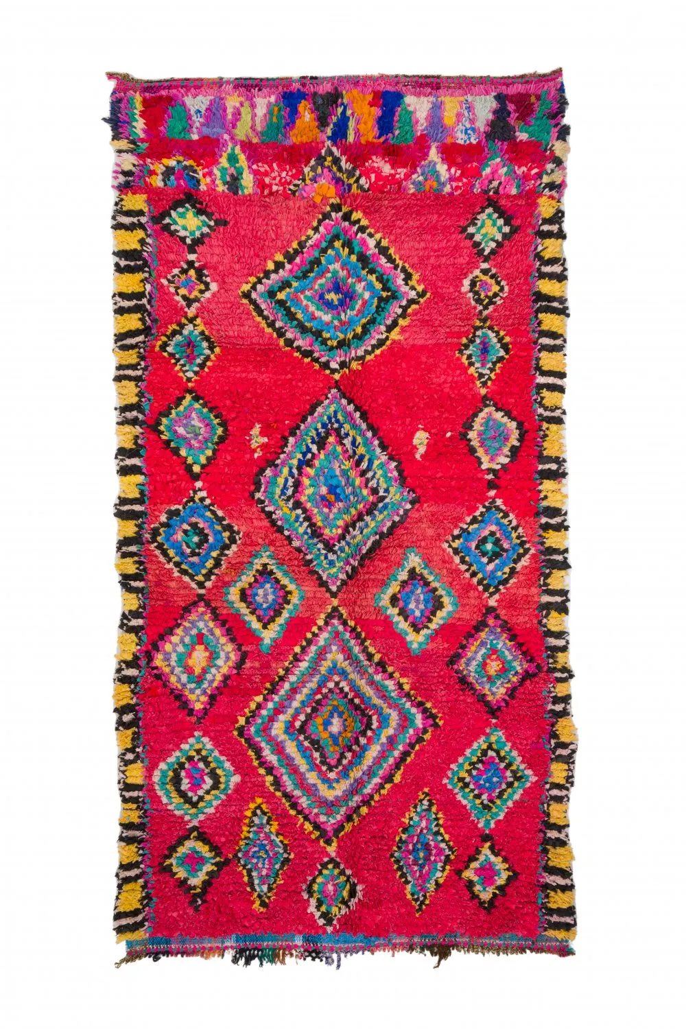 Marokkanischer Berber Teppich Boucherouite 290 x 140 cm