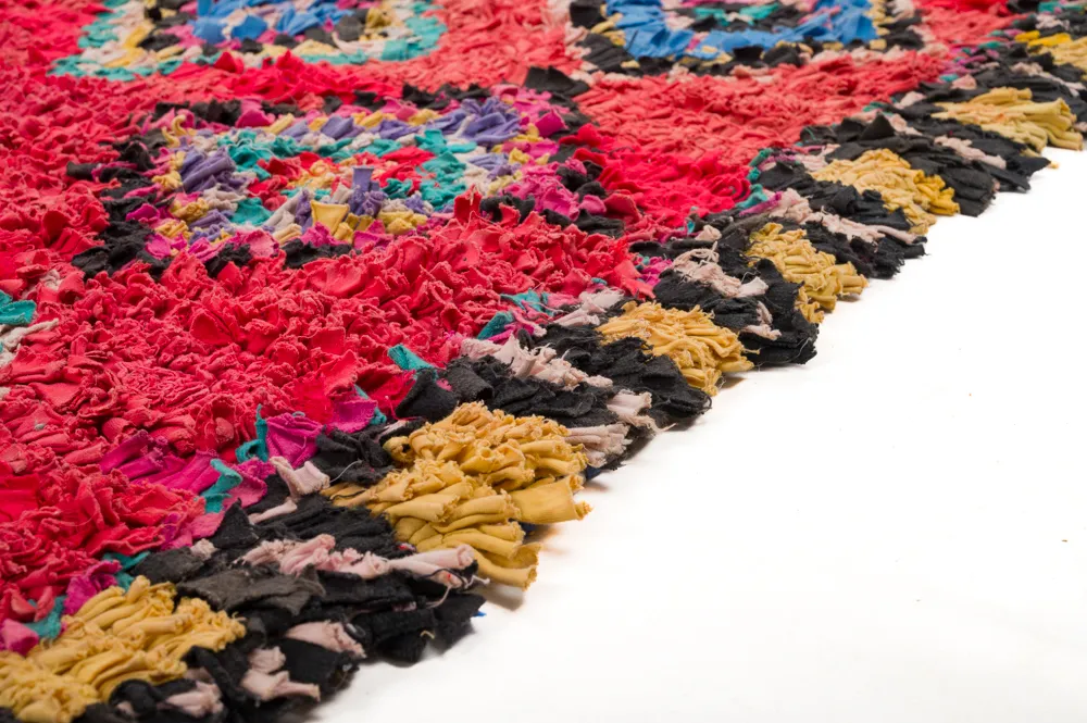 Marokkanischer Berber Teppich Boucherouite 290 x 140 cm