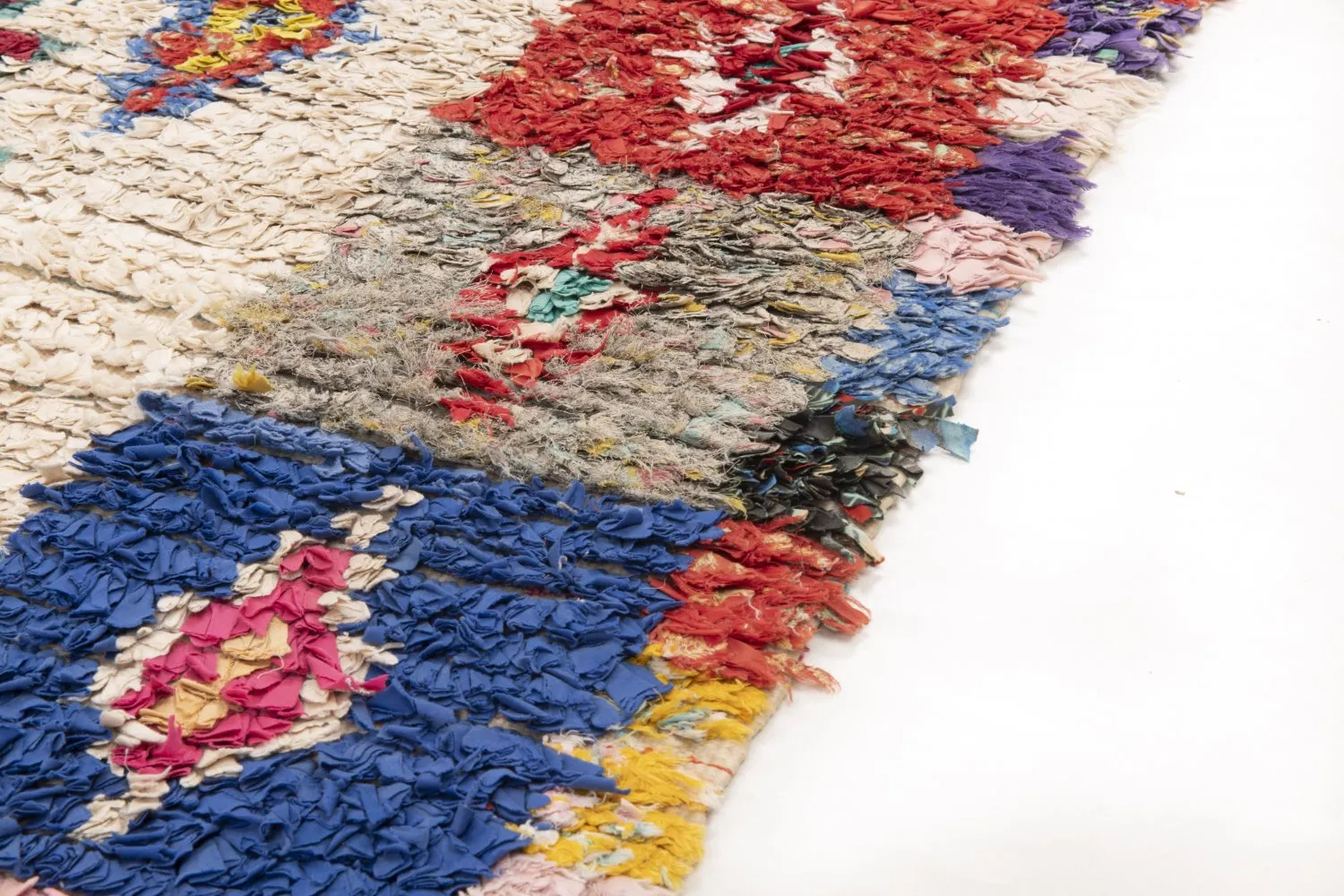 Marokkanischer Berber Teppich Boucherouite 155 x 120 cm