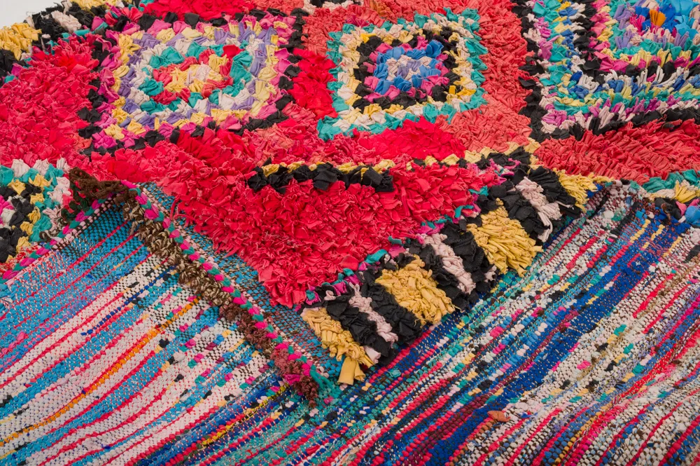 Marokkanischer Berber Teppich Boucherouite 290 x 140 cm