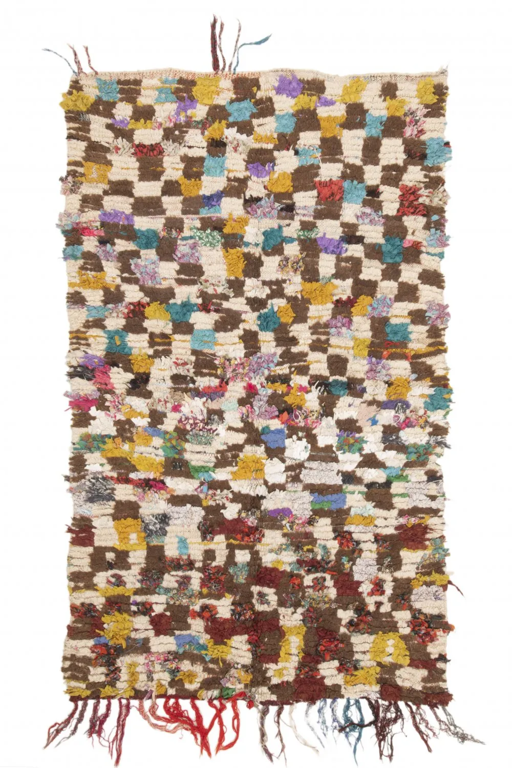 Marokkanischer Berber Teppich Boucherouite 215 x 130 cm