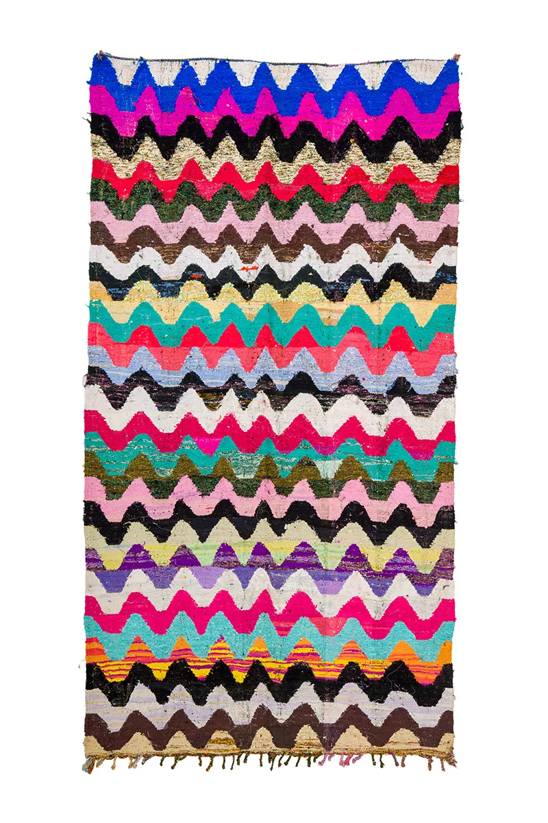 Tapis berbère marocain Boucherouite 165 x 305 cm