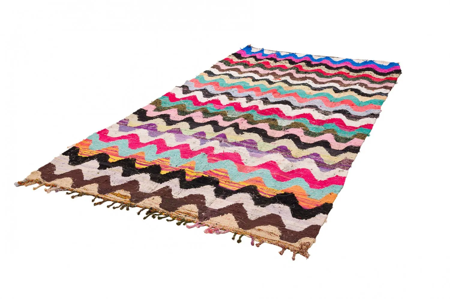 Tapis berbère marocain Boucherouite 165 x 305 cm