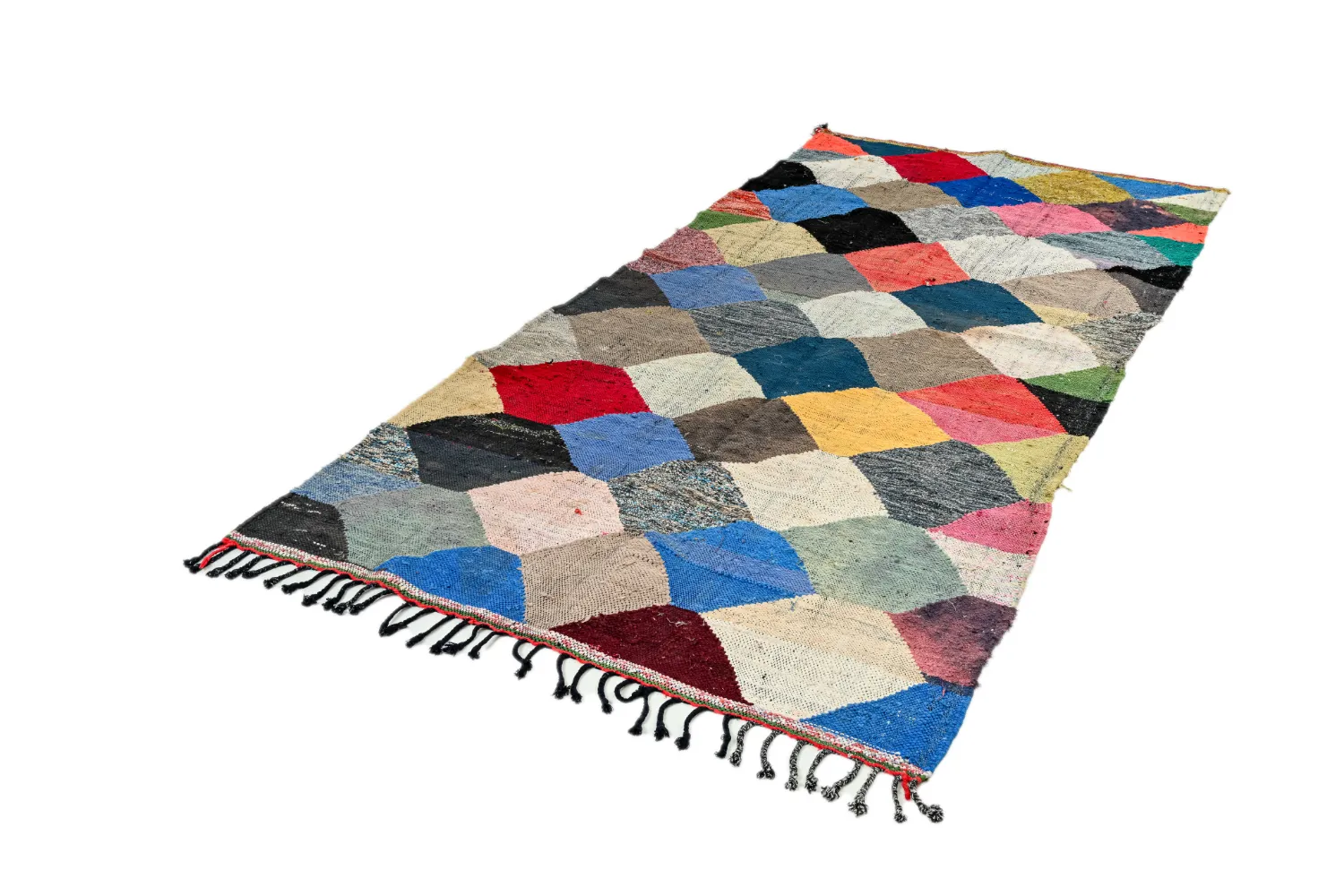 Marockansk Boucherouite-matta 145 x 300 cm