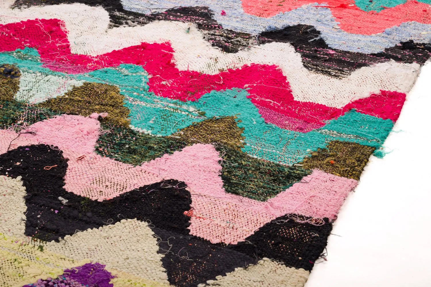 Tapis berbère marocain Boucherouite 165 x 305 cm