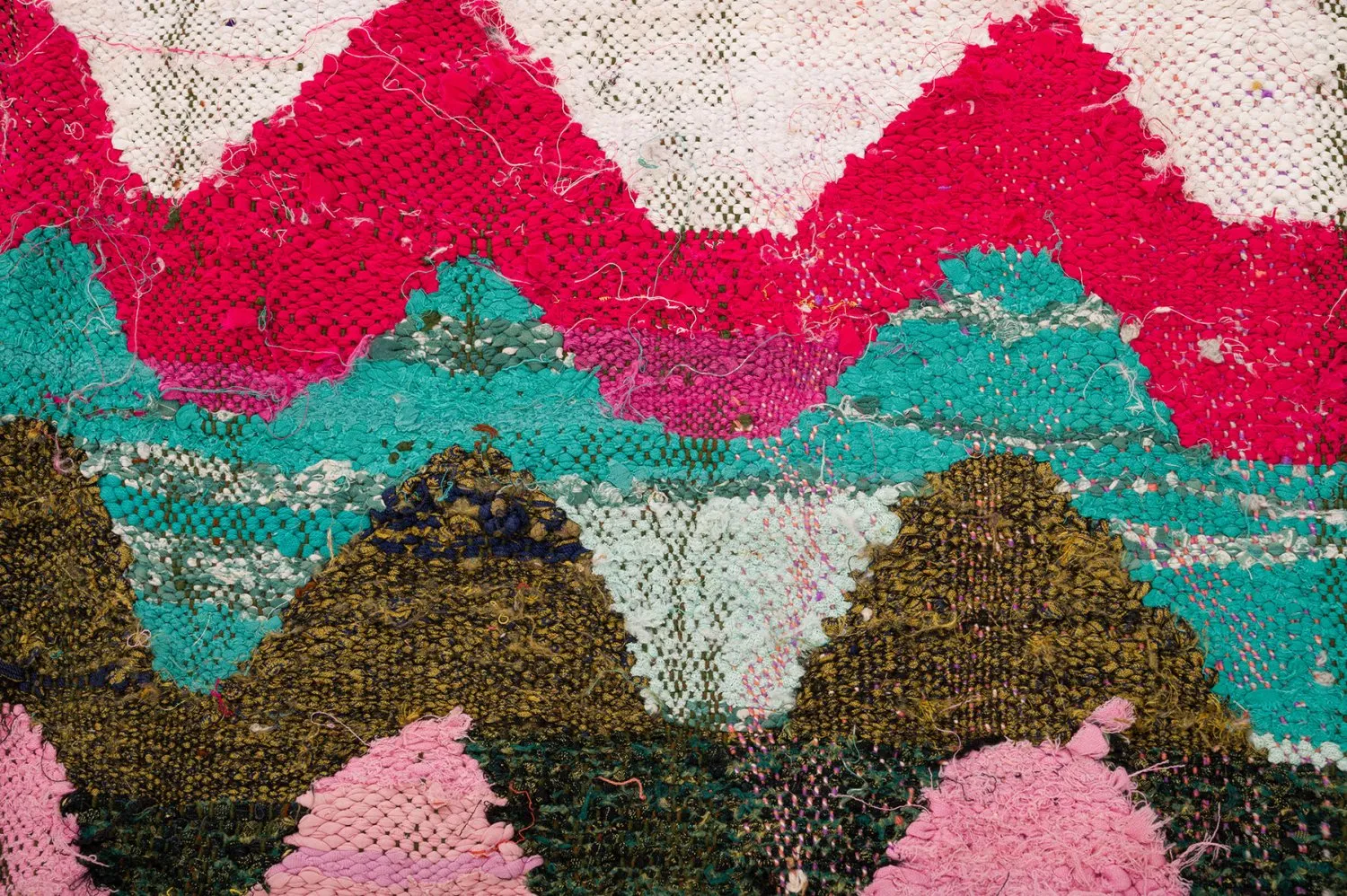 Tapis berbère marocain Boucherouite 165 x 305 cm